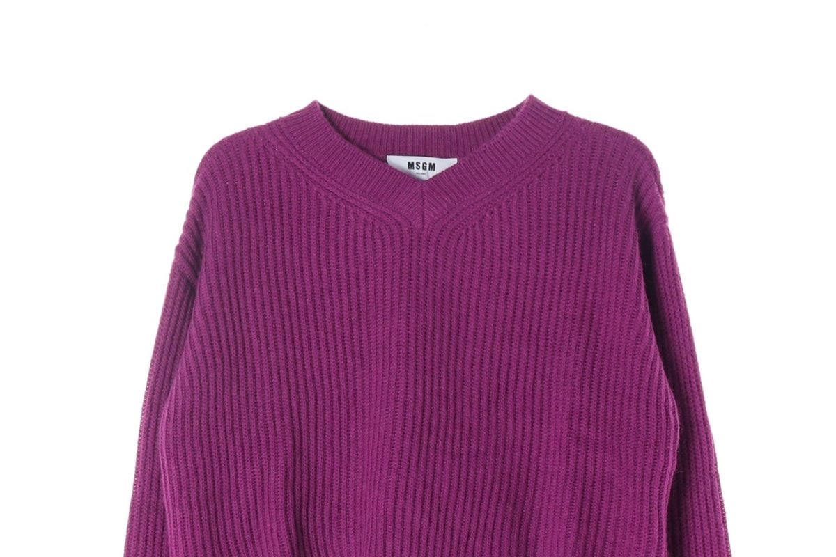 (새상품)MSGM 엠에스지엠  백 리본 타이 컷아웃 니트 스웨터 L 이미지 3