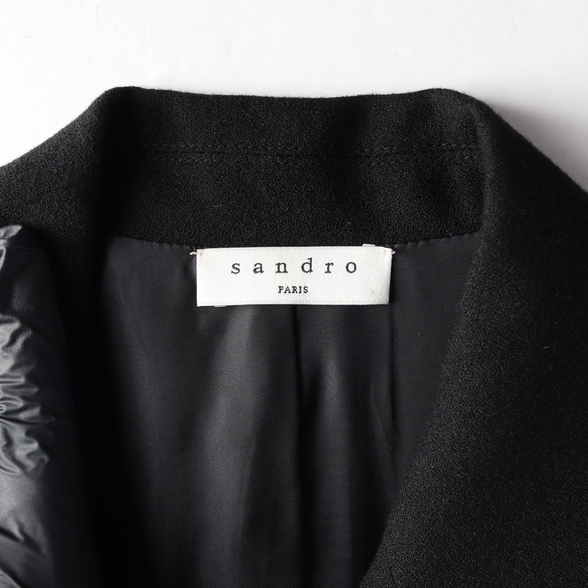 산드로 울100% 블랙 더블 버튼 원피스 자켓 재킷 코트  이미지 6