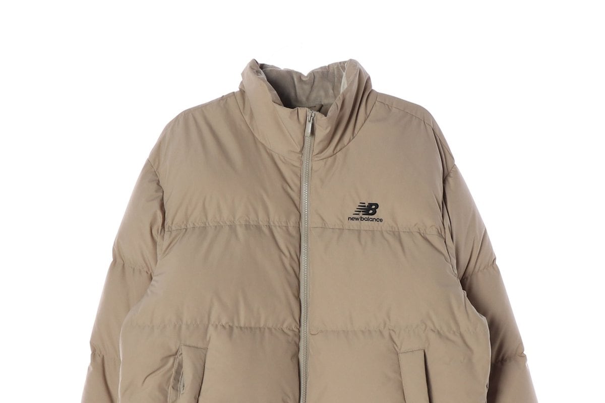 뉴발란스 23FW 구스다운 베이지 액티브 숏 다운 점퍼 패딩 L 상세 이미지 4