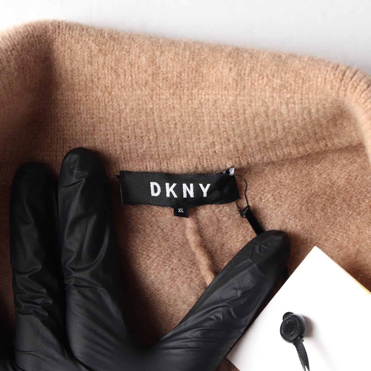 (새상품)DKNY 디케이앤와이 카멜 핸드메이드 울 싱글 롱 코트 XL 상세 이미지 6