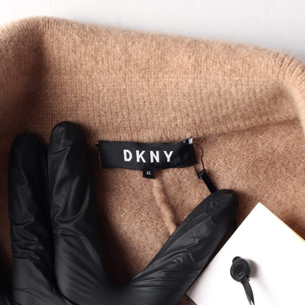 (새상품)DKNY 디케이앤와이 카멜 핸드메이드 울 싱글 롱 코트 XL 이미지 6