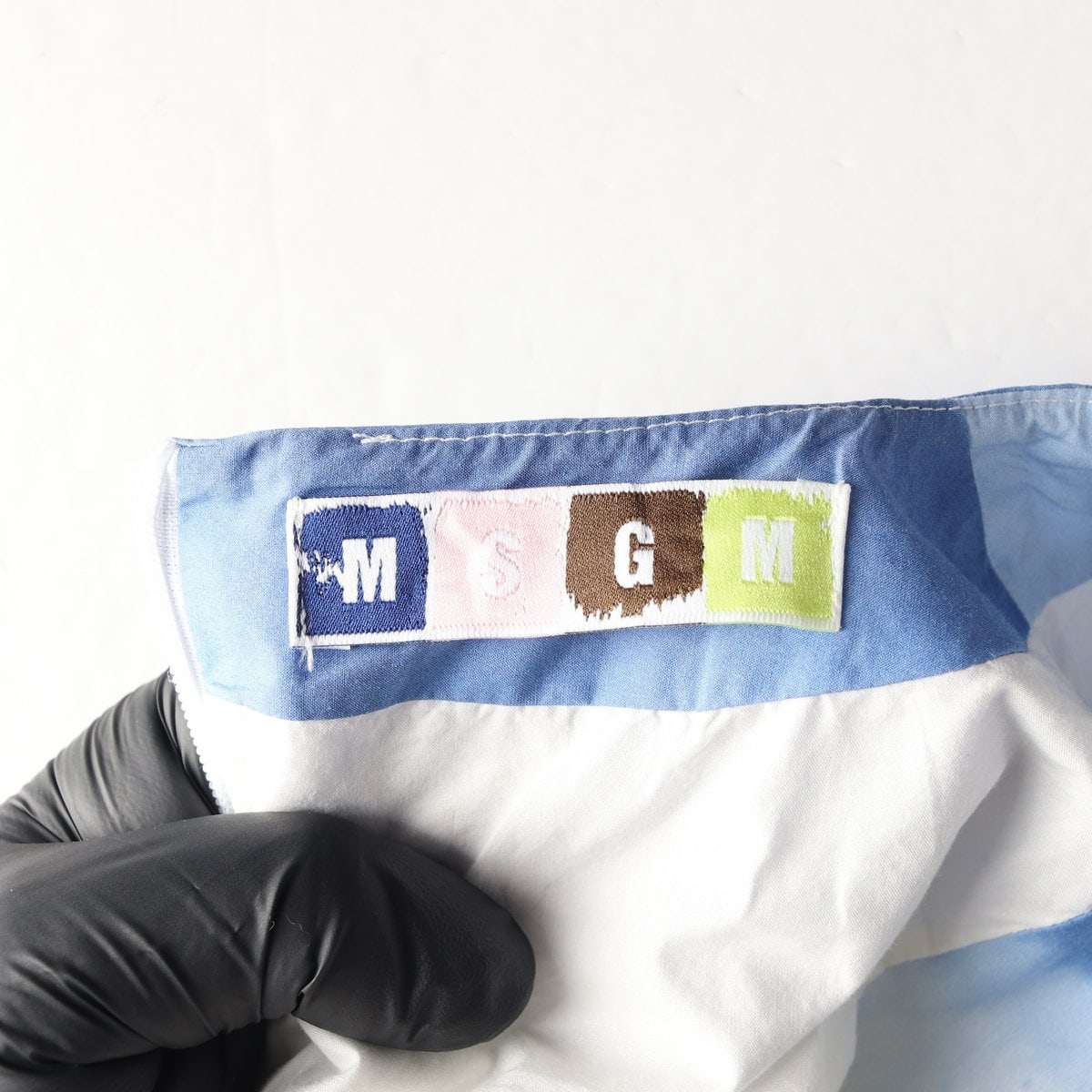 MSGM 엠에스지엠 블루 옐로우 나염 민소매 베이비돌 미니 원피스  이미지 6