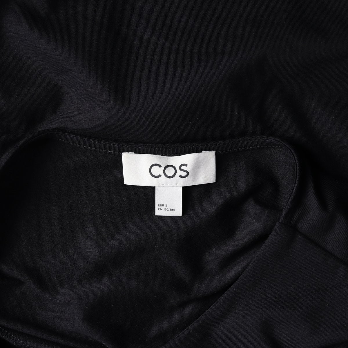 COS 코스 블랙 코튼 반팔 플레어 원피스 드레스 S 이미지 6