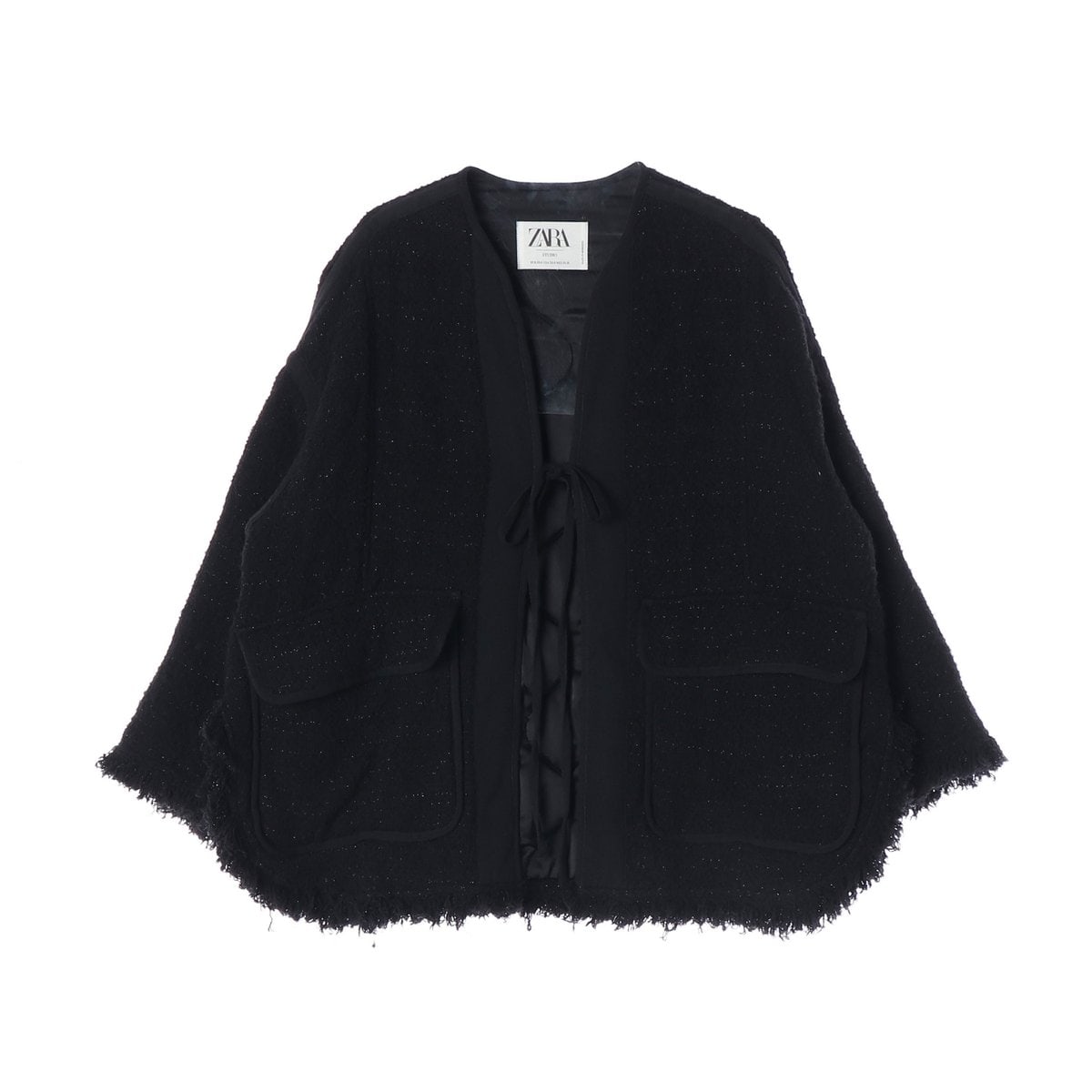 ZARA 자라 블랙 패디드 스트럭처 재킷 리미티드 에디션 이미지 1