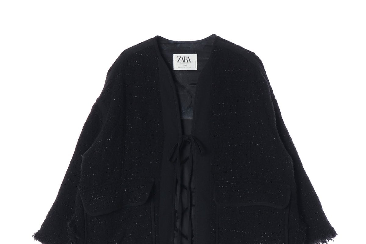 ZARA 자라 블랙 패디드 스트럭처 재킷 리미티드 에디션 상세 이미지 3