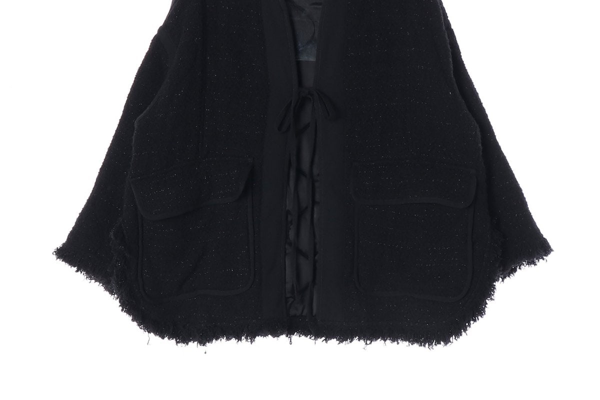 ZARA 자라 블랙 패디드 스트럭처 재킷 리미티드 에디션 이미지 4