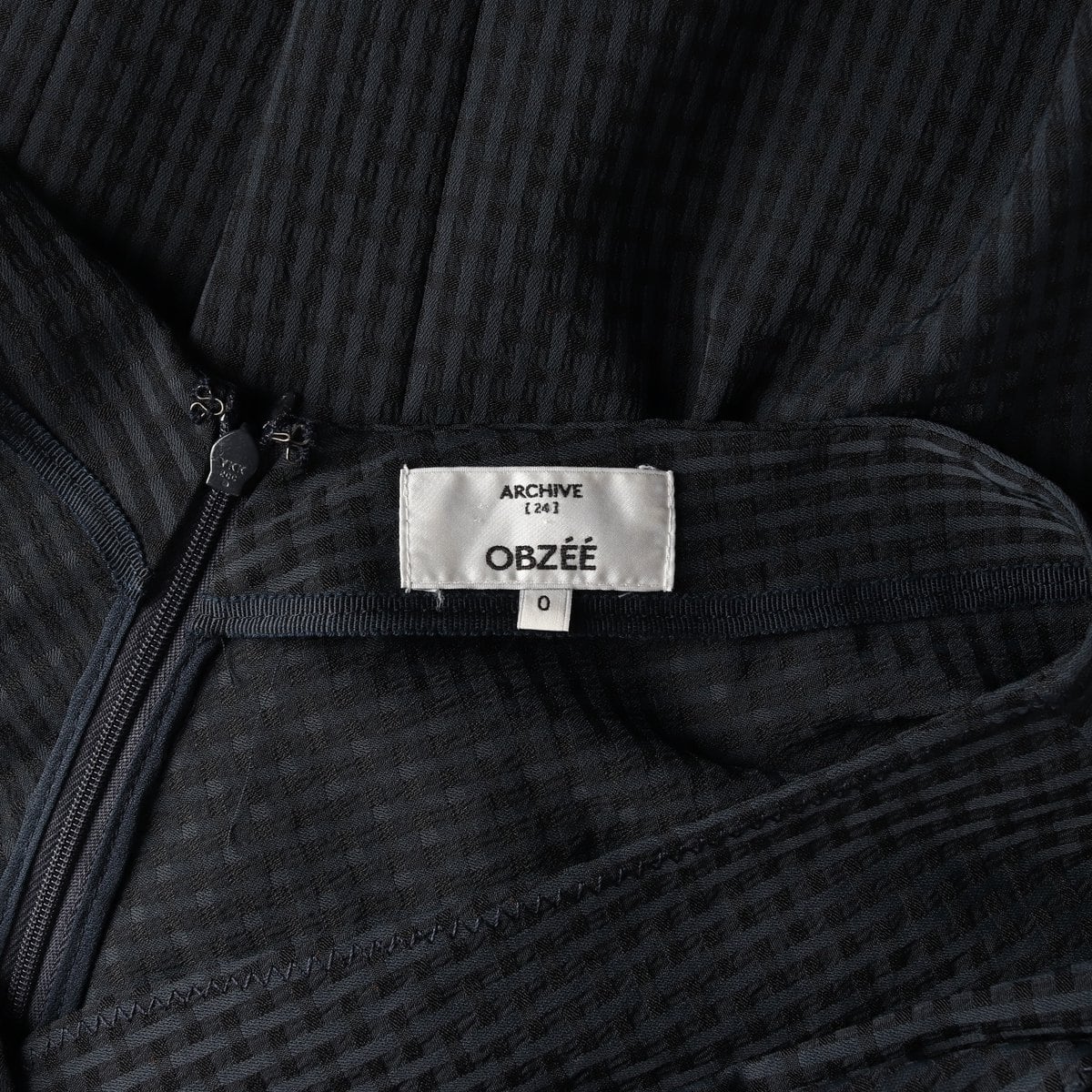 OBZEE 오브제 네이비 브이넥 민소매 투피스 스타일 롱 원피스 상세 이미지 7