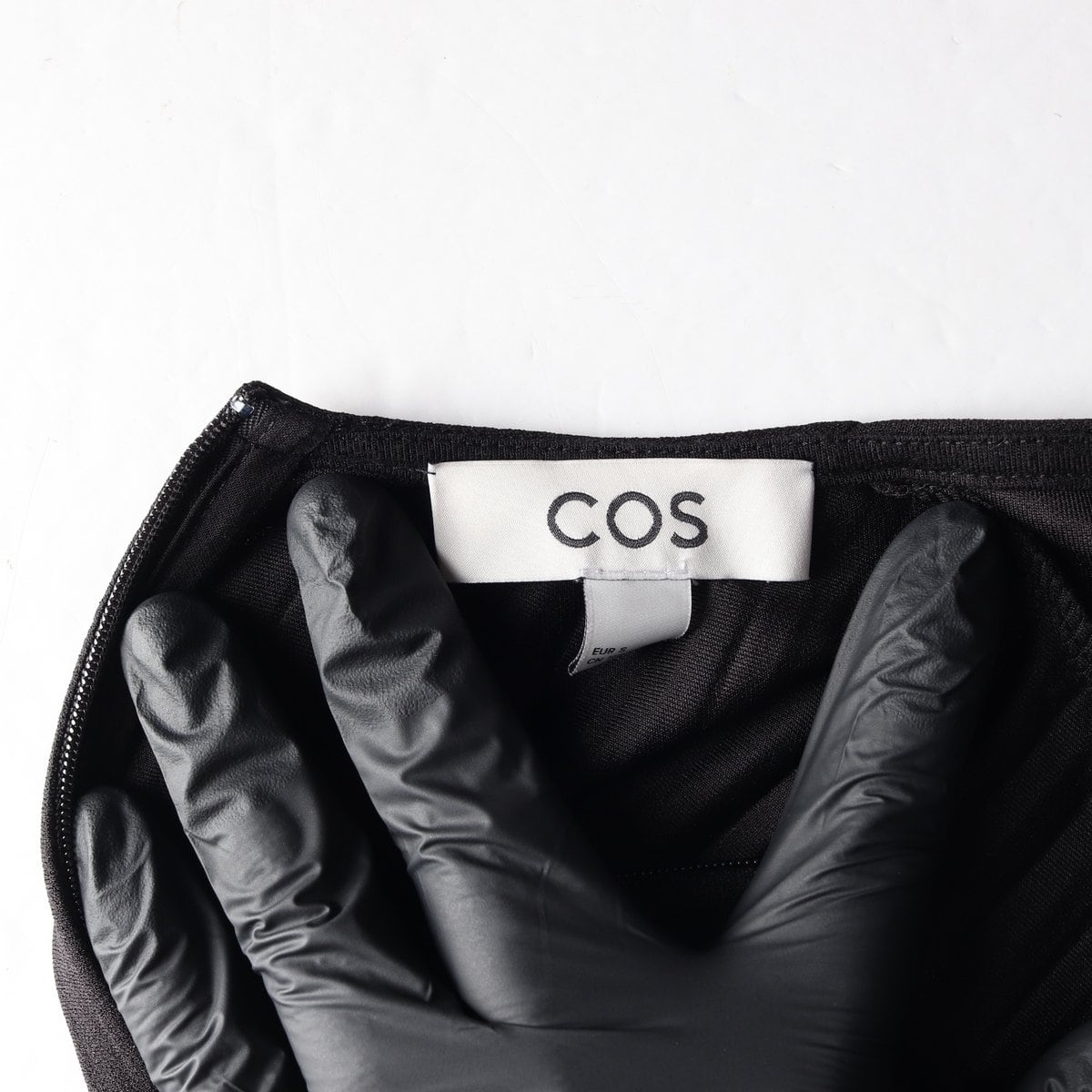 COS 코스 블랙 플리츠 반팔 플레어 원피스 드레스 S 상세 이미지 6