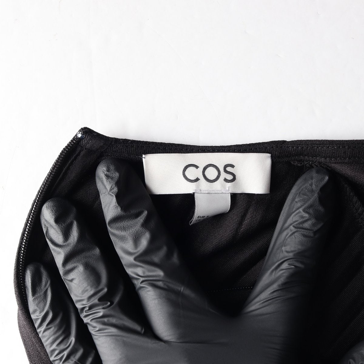 COS 코스 블랙 플리츠 반팔 플레어 원피스 드레스 S 이미지 6