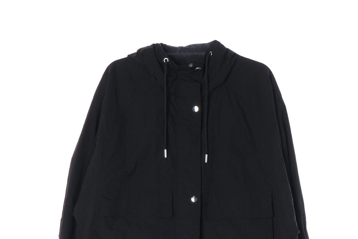 ZARA 자라 블랙 하이테크 후드 숏 자켓 재킷 바람막이 점퍼 S 상세 이미지 3