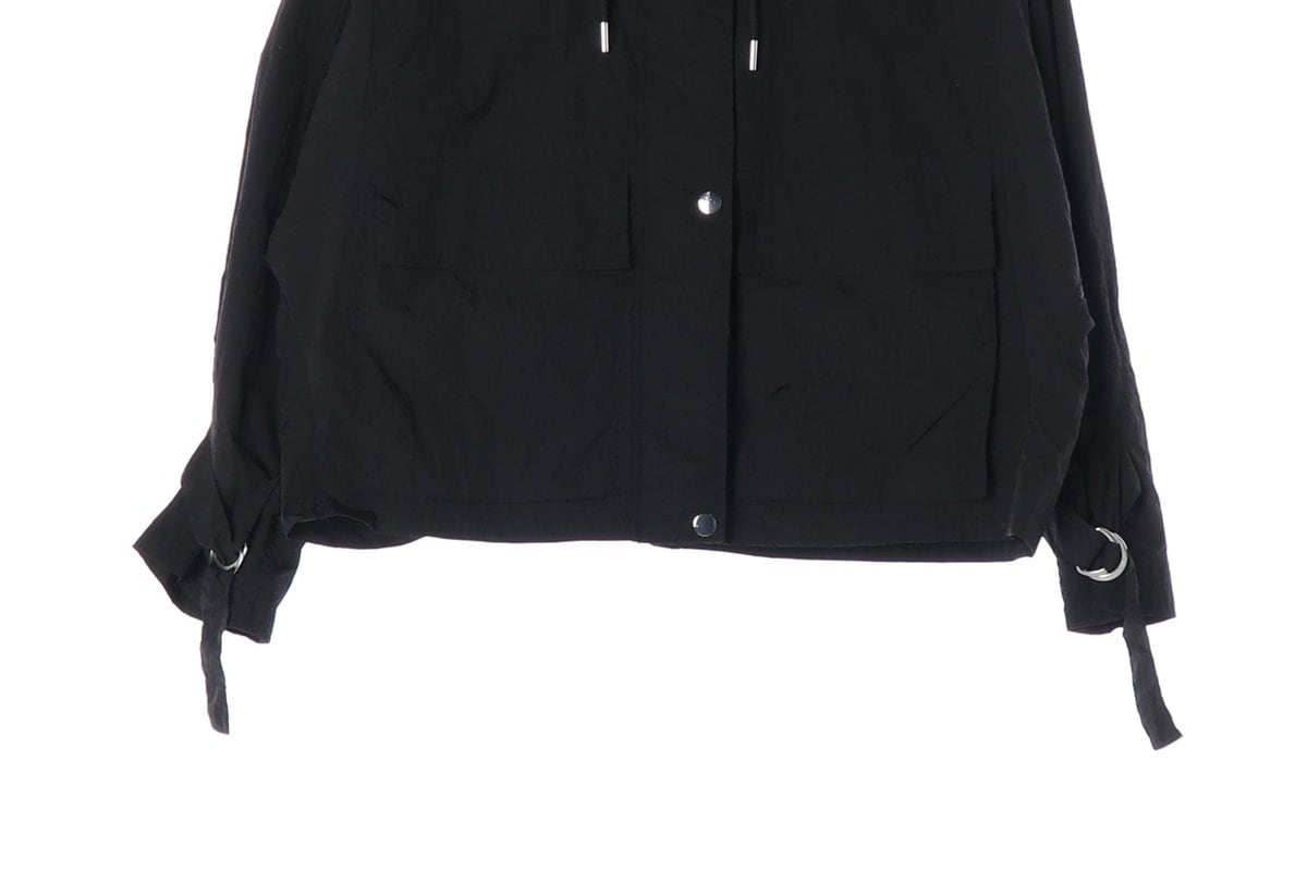 ZARA 자라 블랙 하이테크 후드 숏 자켓 재킷 바람막이 점퍼 S 상세 이미지 4