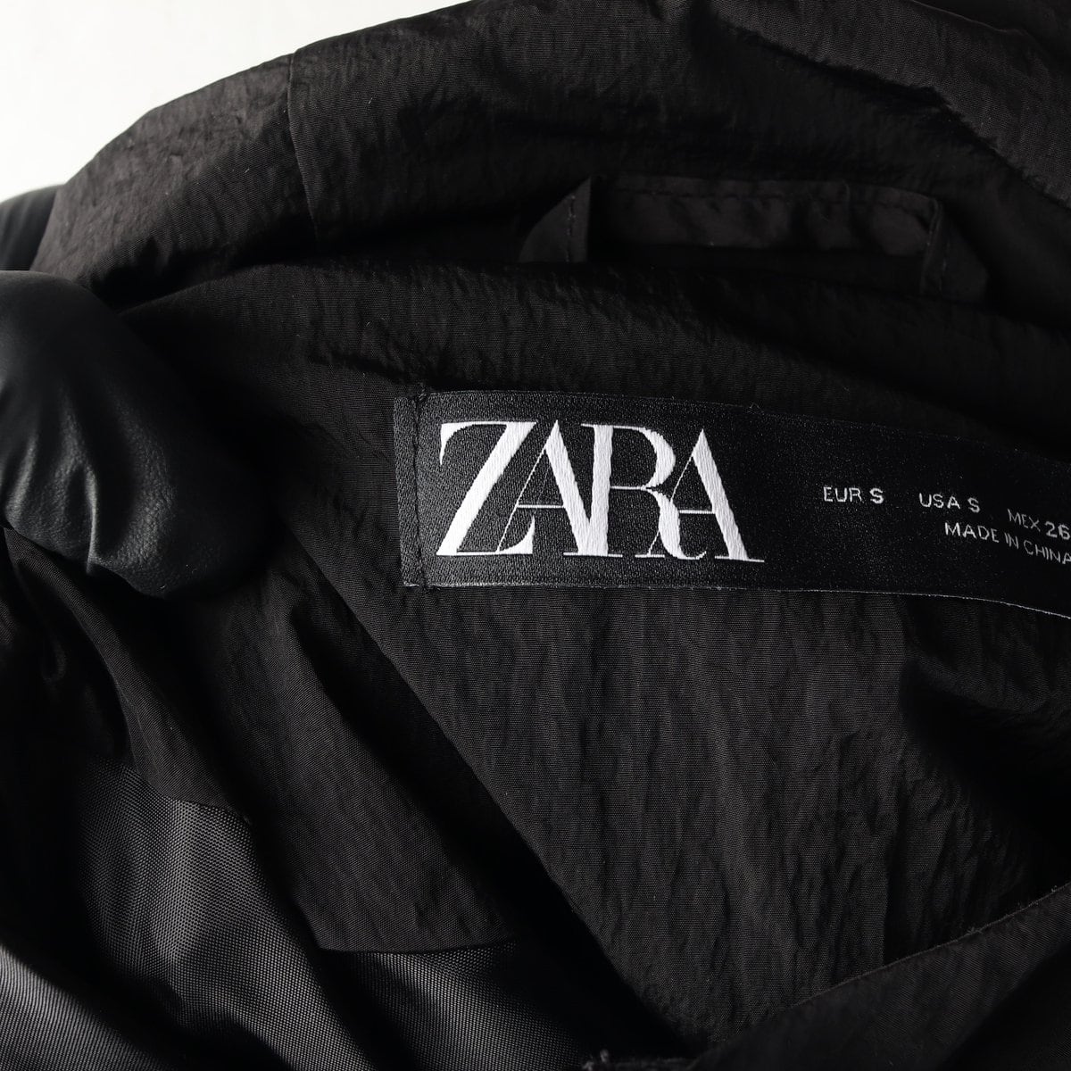 ZARA 자라 블랙 하이테크 후드 숏 자켓 재킷 바람막이 점퍼 S 상세 이미지 5
