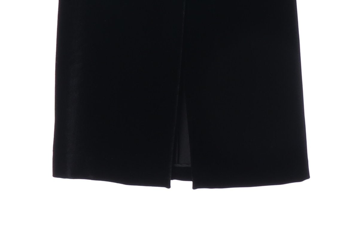 (새상품)ZARA 자라 블랙 벨벳 단추 포인트 롱 스커트 치마 S 이미지 5