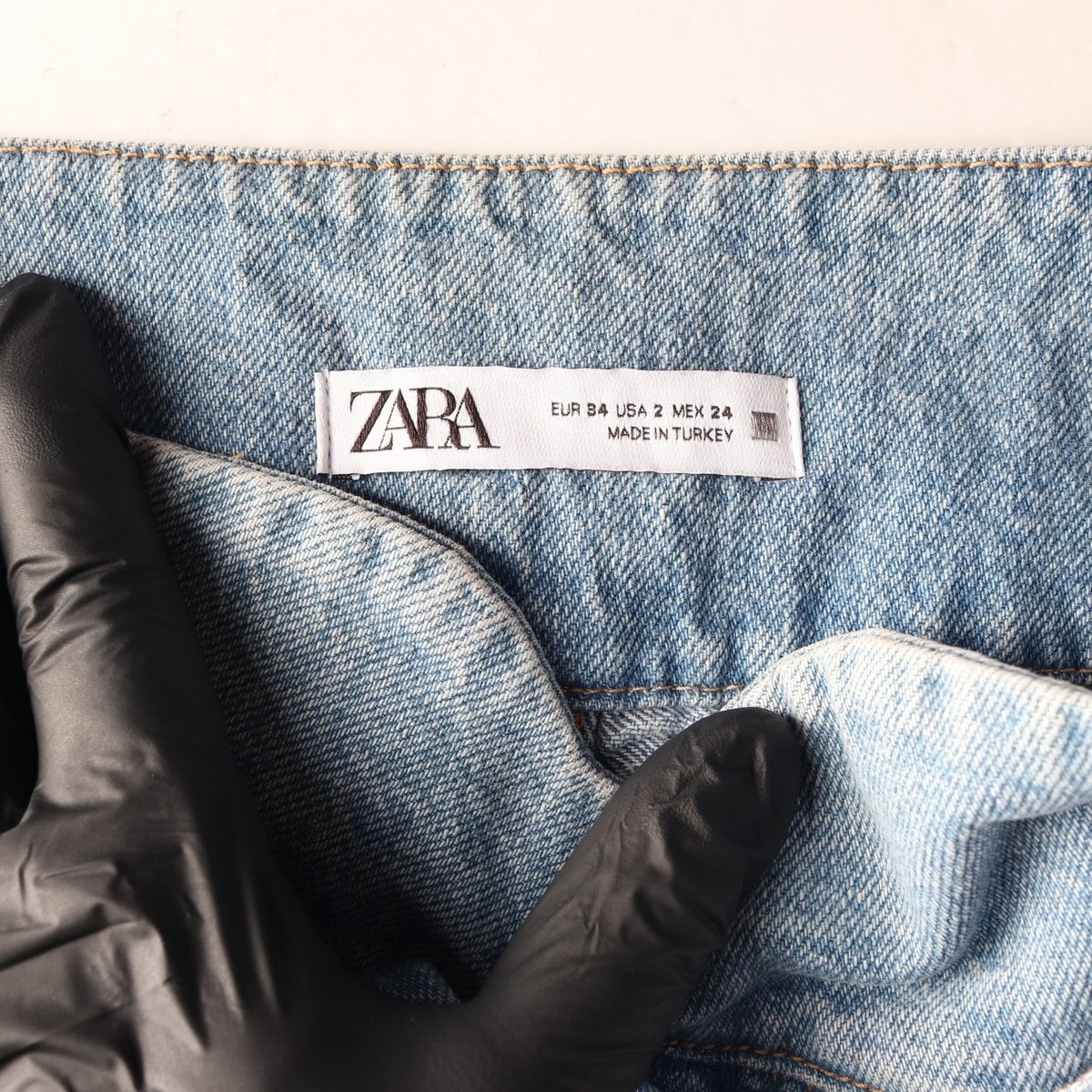 ZARA 자라 리본 벨트 하이라이즈 배기핏 데님 청바지 상세 이미지 6