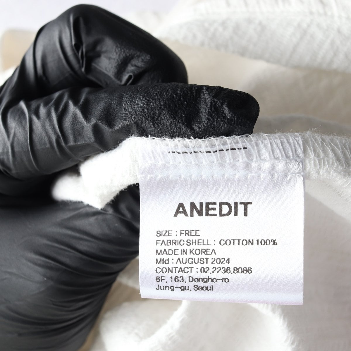 ANEDIT 언에디트 24FW 아이보리 리본 타이 루르핏 긴팔 셔츠  상세 이미지 6