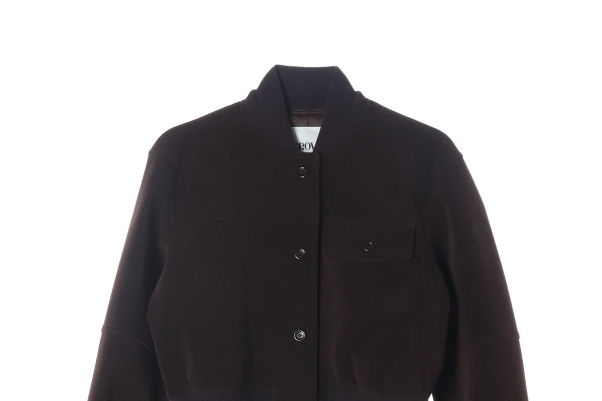 그로브 24FW 다크브라운 누아 크롭 스웨이드 점퍼 이미지 4