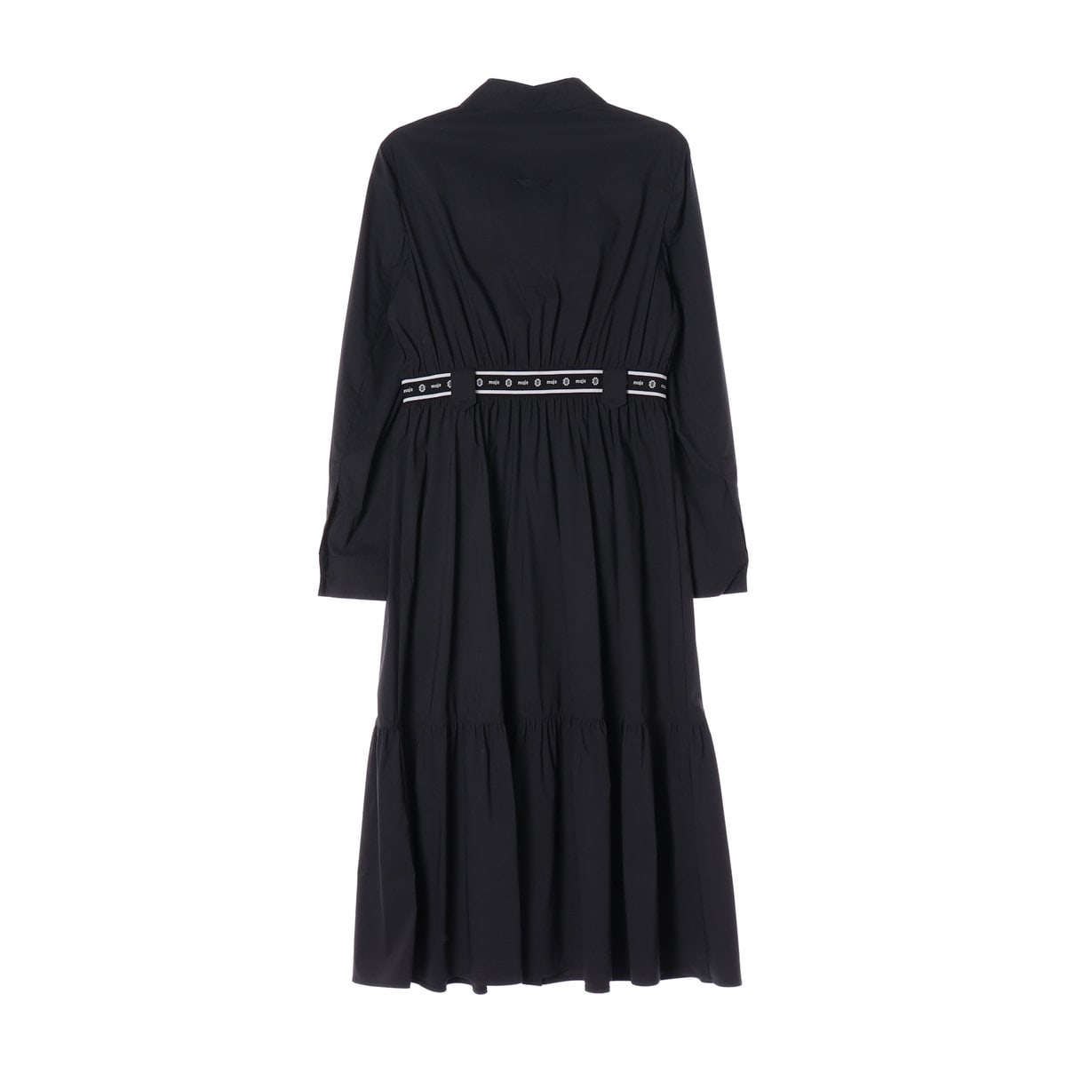 (새상품)MAJE 마쥬 22FW 블랙 로고 밴딩 캉캉 롱 셔츠원피스  이미지 2