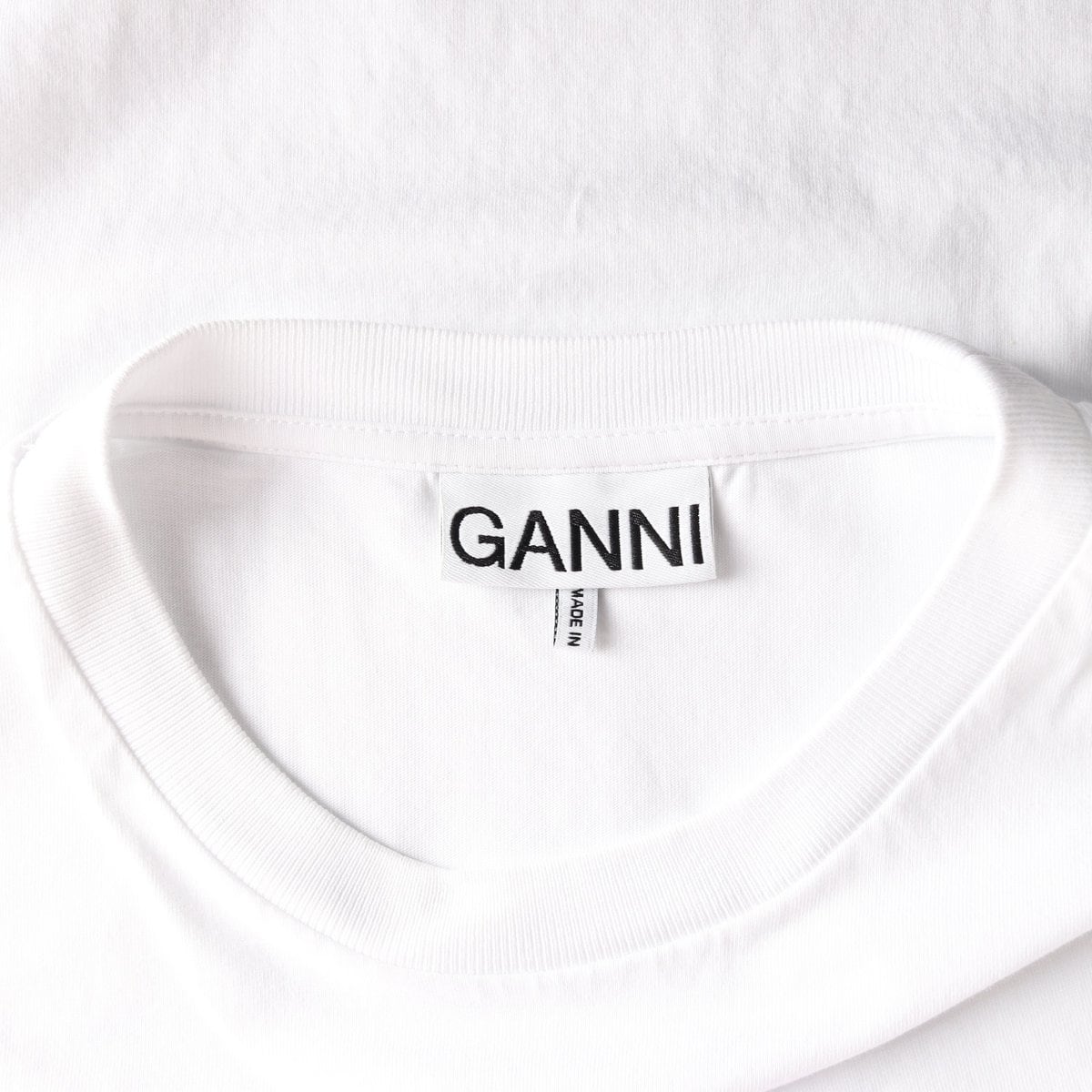 GANNI 가니 화이트 유니콘 프린팅 베이직 져지 반팔 티셔츠 M 상세 이미지 5