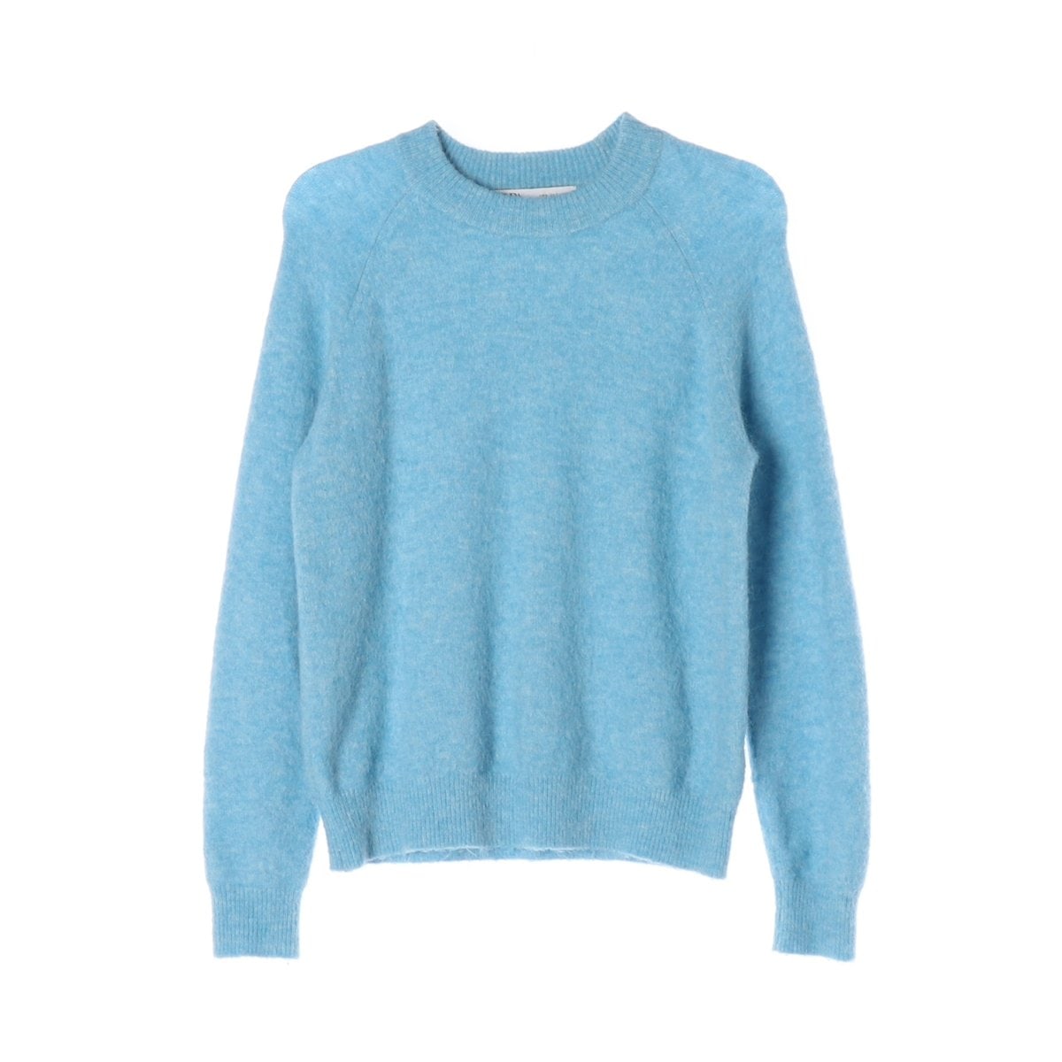 ZARA 자라 알파카 울 스카이블루 라운드 니트 스웨터 S 이미지 1