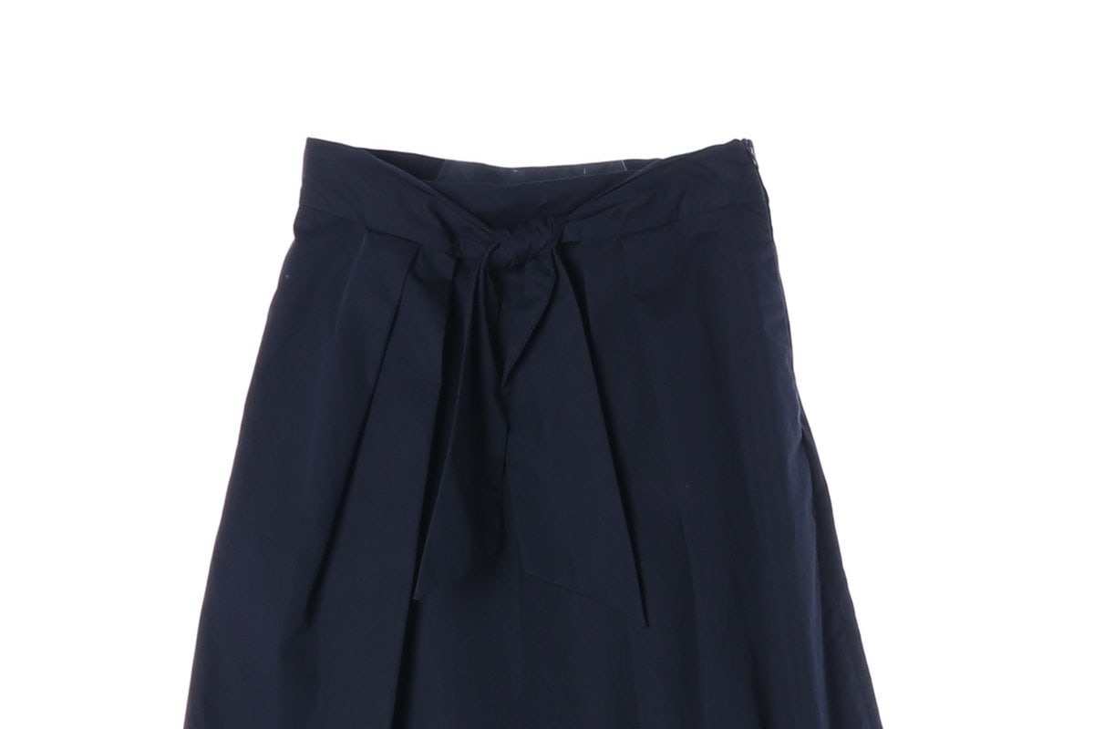 ZARA 자라 네이비 리본 타이 A라인 스커트 치마 이미지 3
