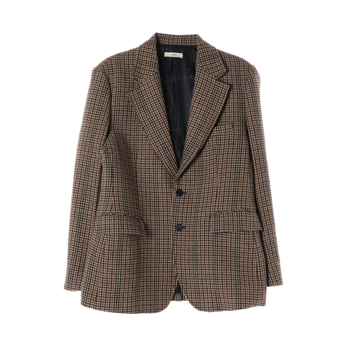 렉토 21FW 70S 도그투스 체크 울 자켓 재킷 블레이저 M 이미지 1