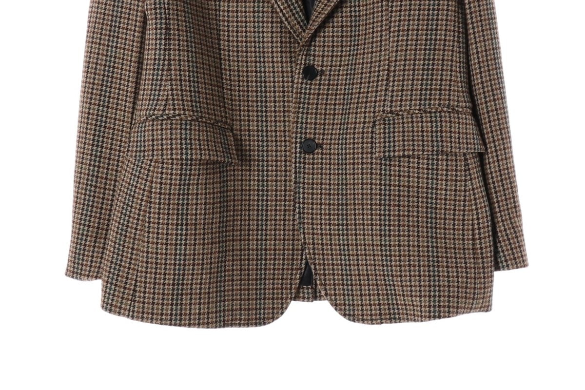 렉토 21FW 70S 도그투스 체크 울 자켓 재킷 블레이저 M 이미지 5