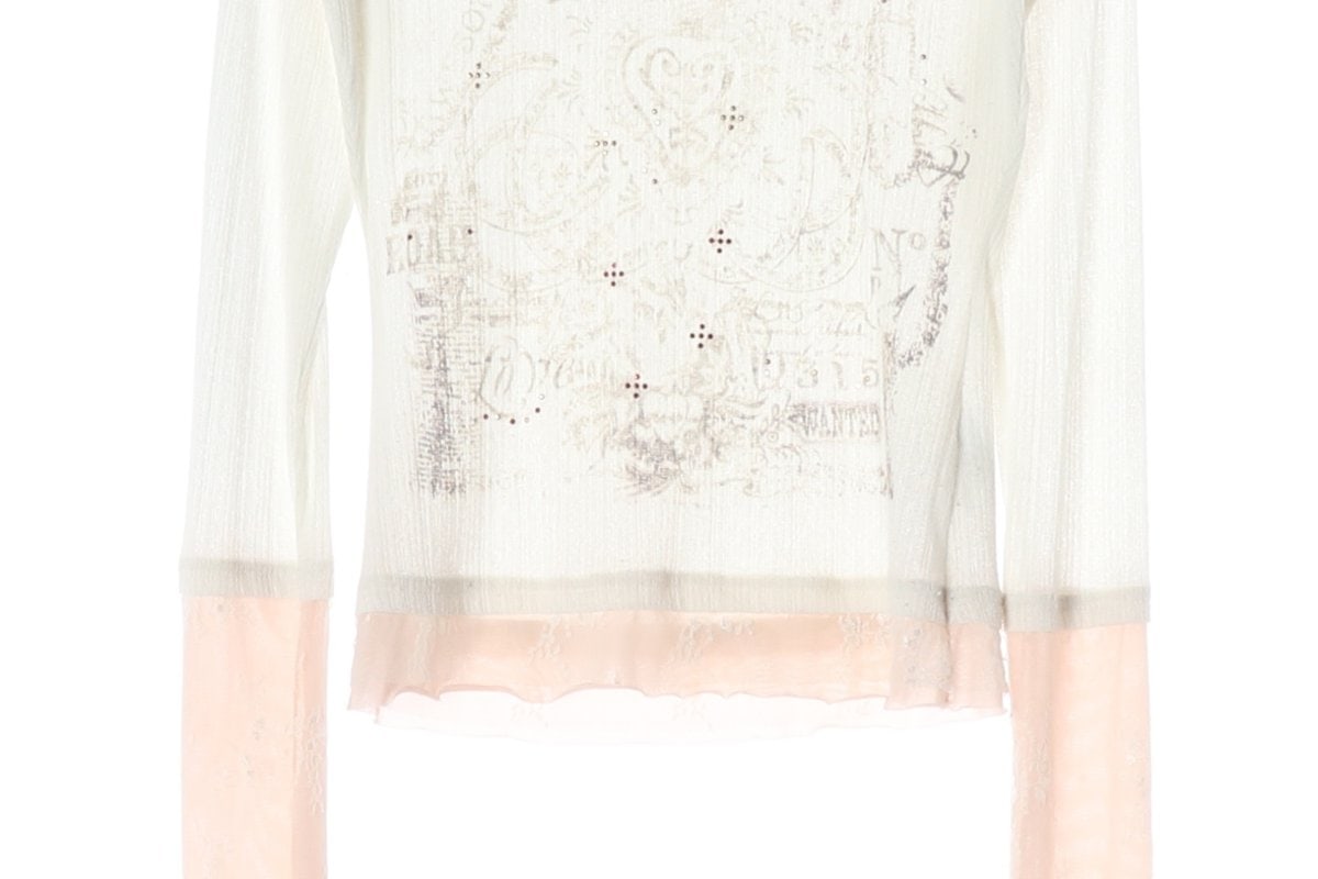 스컬프터 25SS 트리플 레이스 레이어드 긴팔 티셔츠 아이보리 S 이미지 4