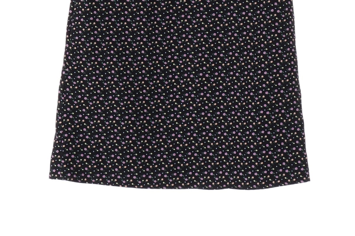 마가린핑거스 블랙 플로럴 러플 브이넥 스트링 반팔 원피스 상세 이미지 5
