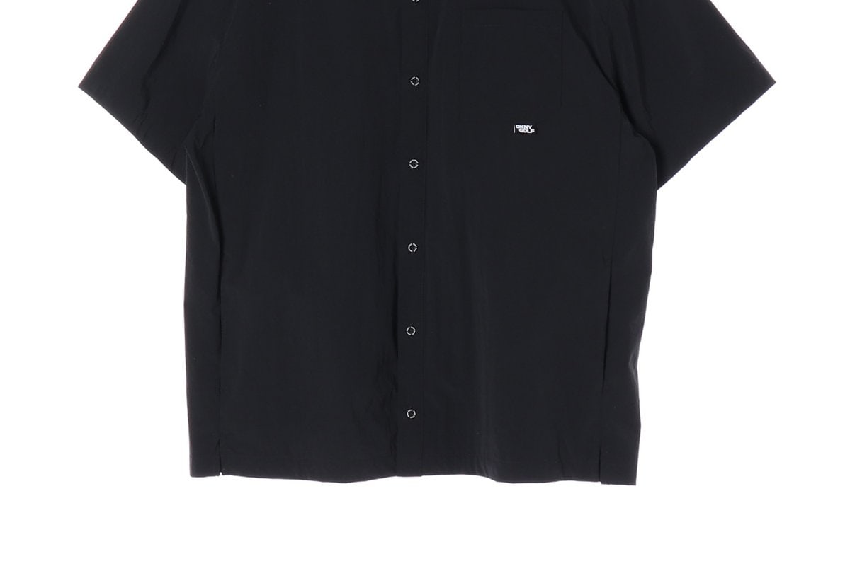 DKNY 디케이앤와이 골프 25SS 우븐 반팔 셔츠 블랙 XL 이미지 4