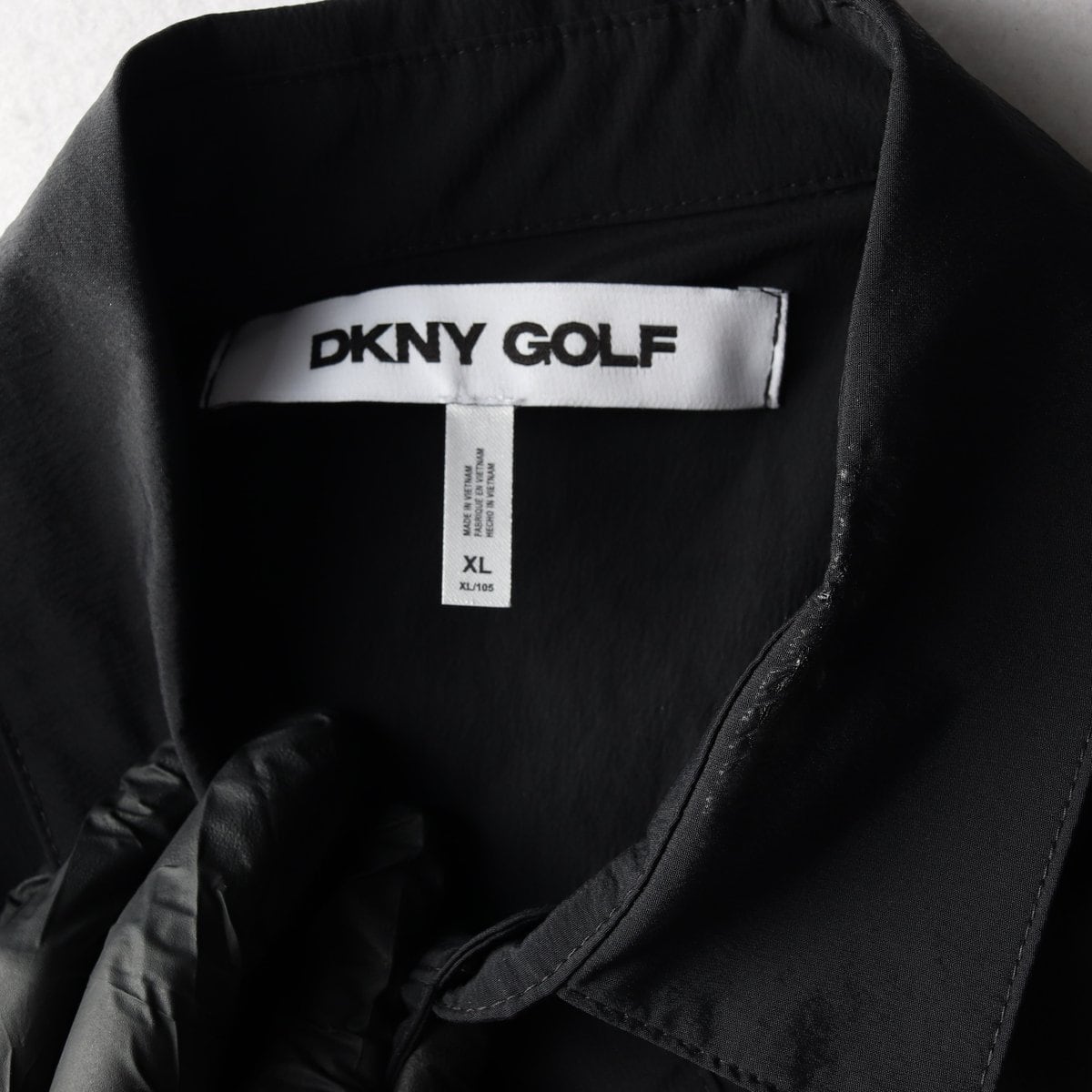 DKNY 디케이앤와이 골프 25SS 우븐 반팔 셔츠 블랙 XL 상세 이미지 5