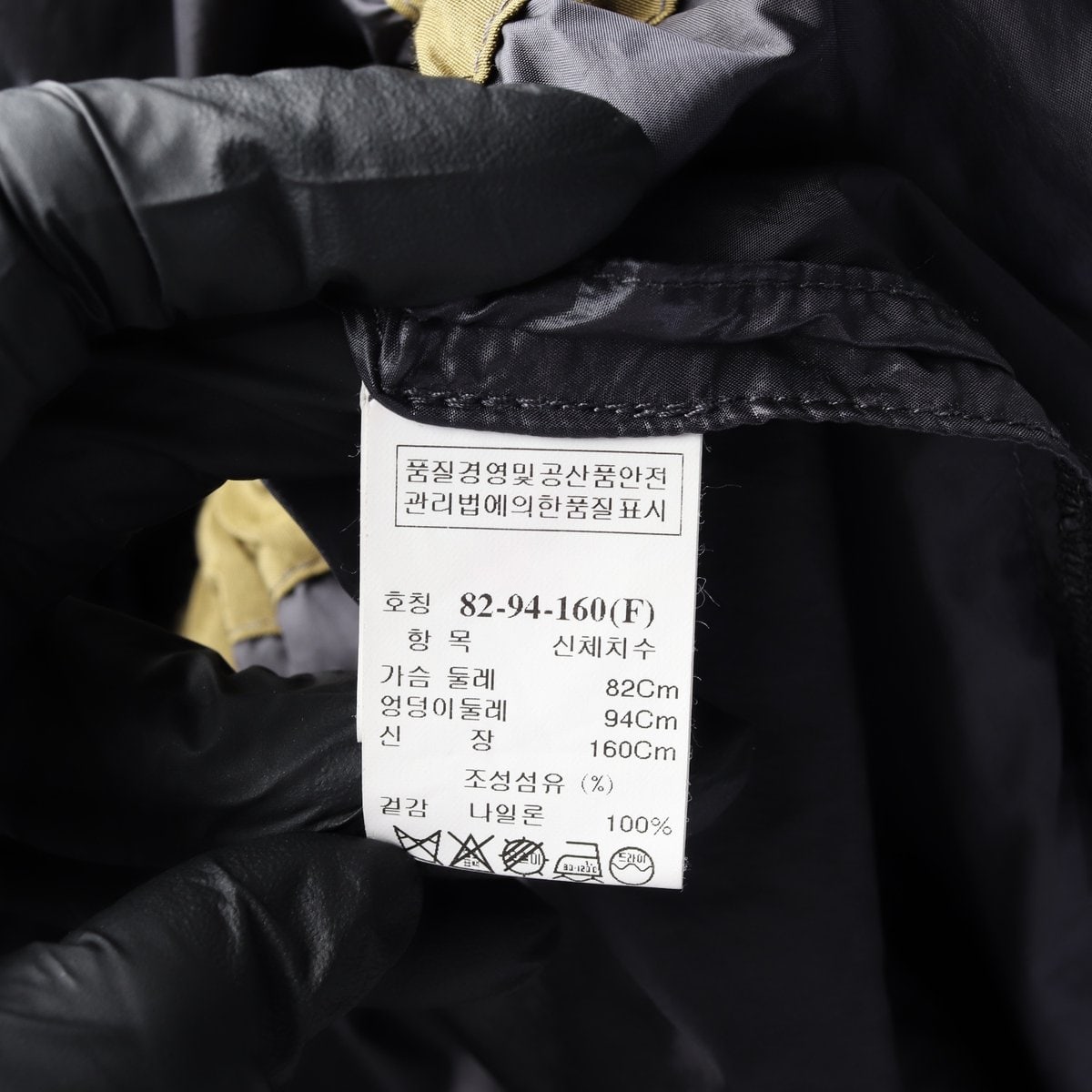타임 글로시 레이어드 후드 바람막이 코트 점퍼 블랙 S 이미지 7