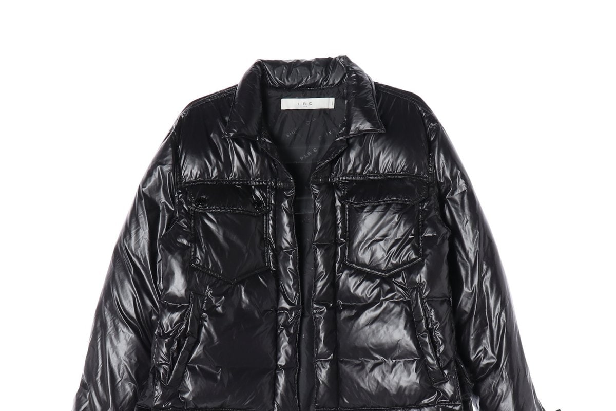 IRO 이로 22FW 숏 구스다운 패딩 재킷 글로시 블랙 S 이미지 4