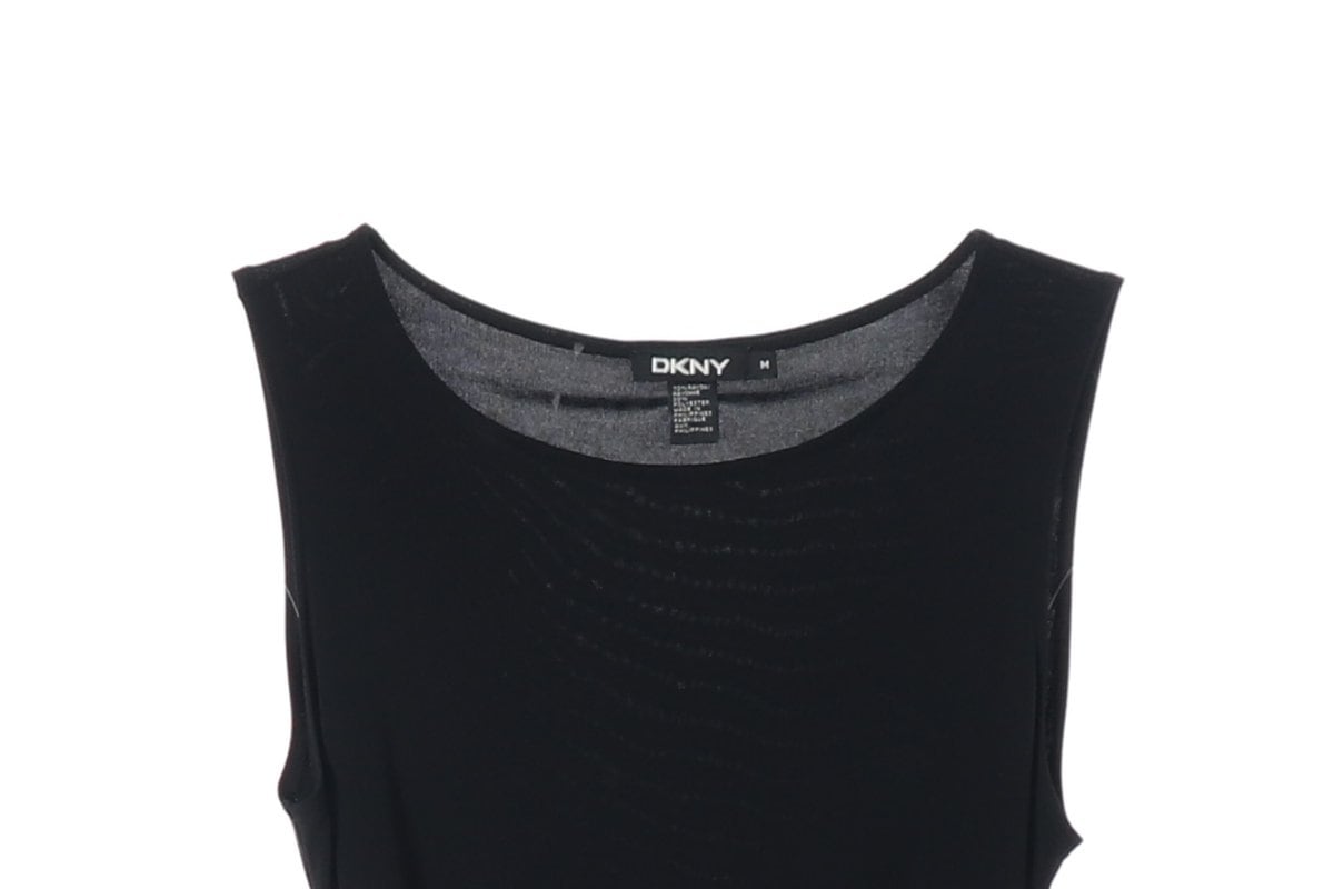 DKNY 디케이앤와이 블랙 리본 벨트 민소매 슬리브리스 M 상세 이미지 3