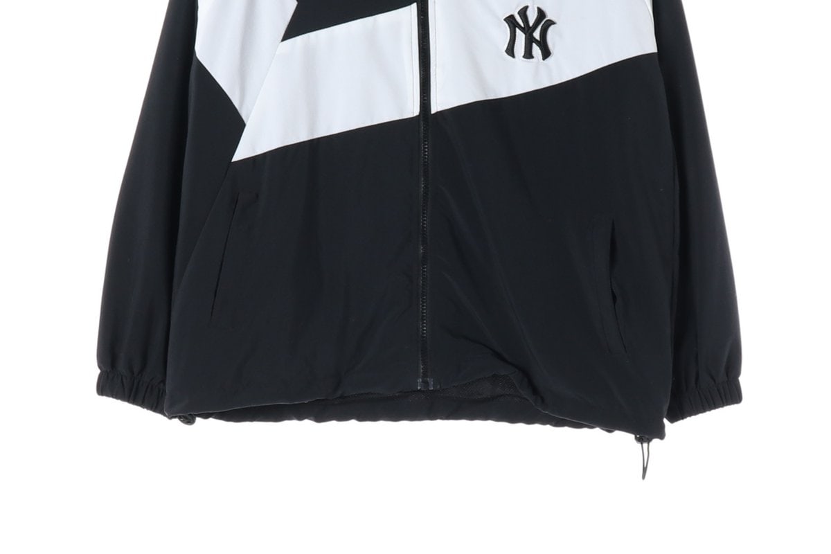 MLB 엠엘비 NY 블랙 화이트 씸볼메가 바람막이 집업 점퍼 재킷 이미지 4