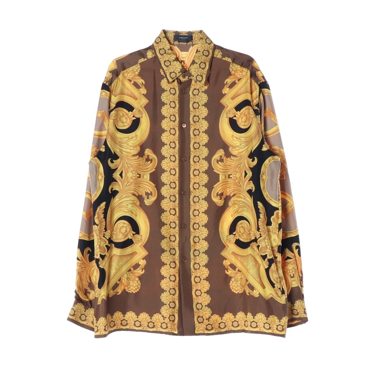 VERSACE 베르사체 23SS 실크100% 패턴 긴팔 셔츠 XL 상세 이미지 1