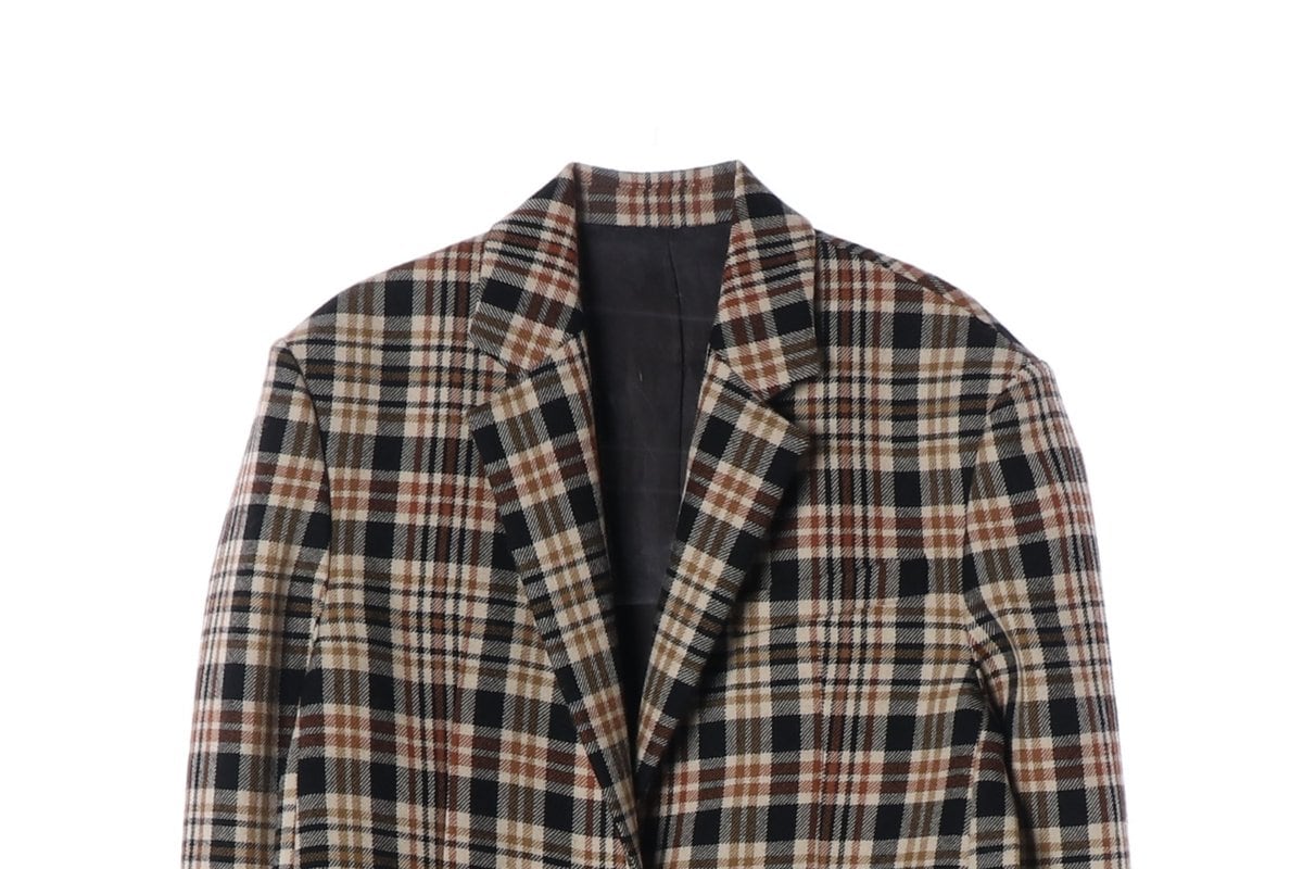 준지 21FW 울100% 체크 블레이저 자켓 재킷 브라운  상세 이미지 3