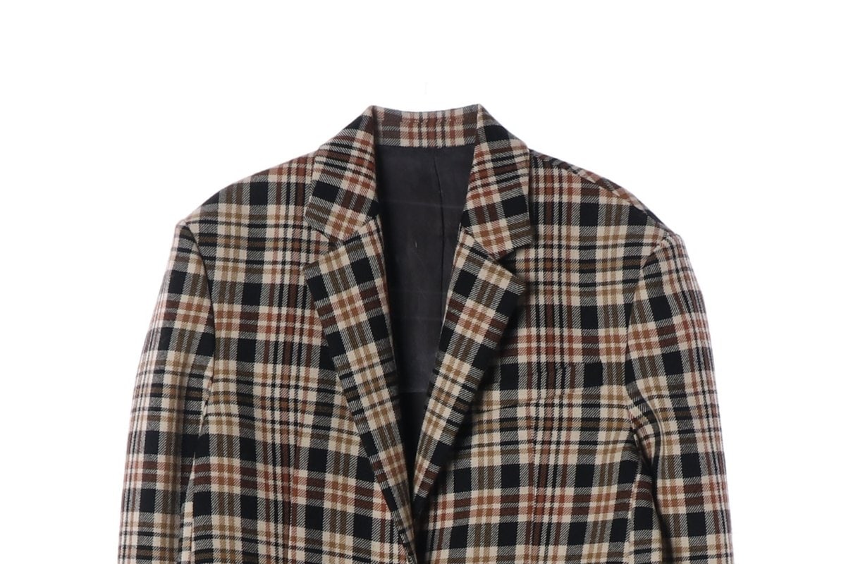 준지 21FW 울100% 체크 블레이저 자켓 재킷 브라운  이미지 3