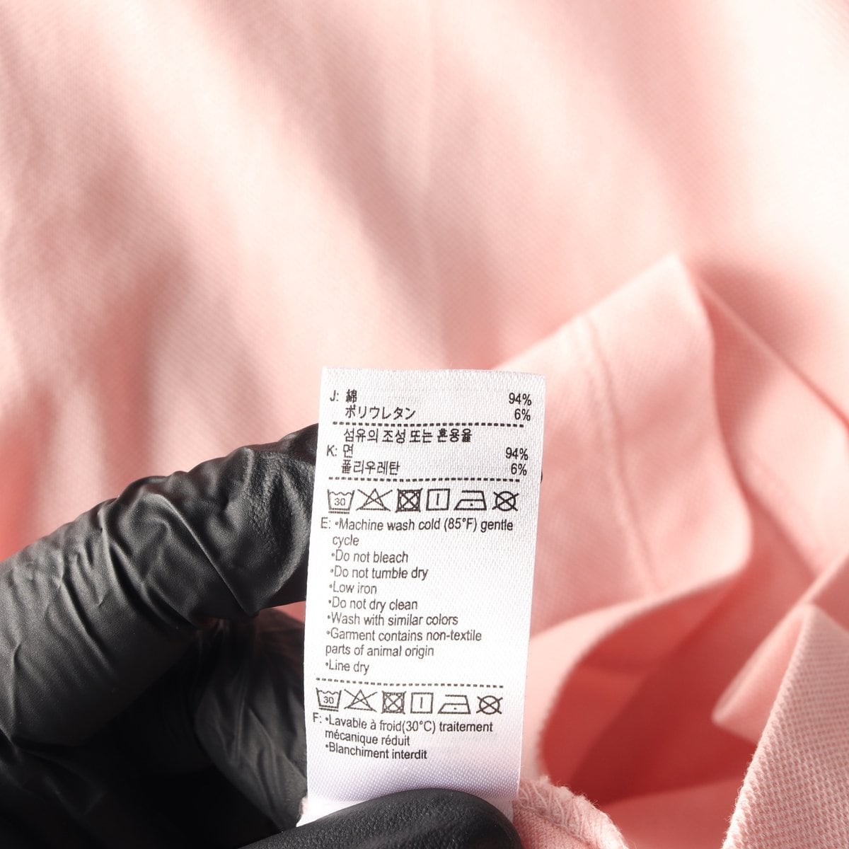 라코스테 로고 반팔 카라 원피스 피케원피스 라이트핑크 상세 이미지 7