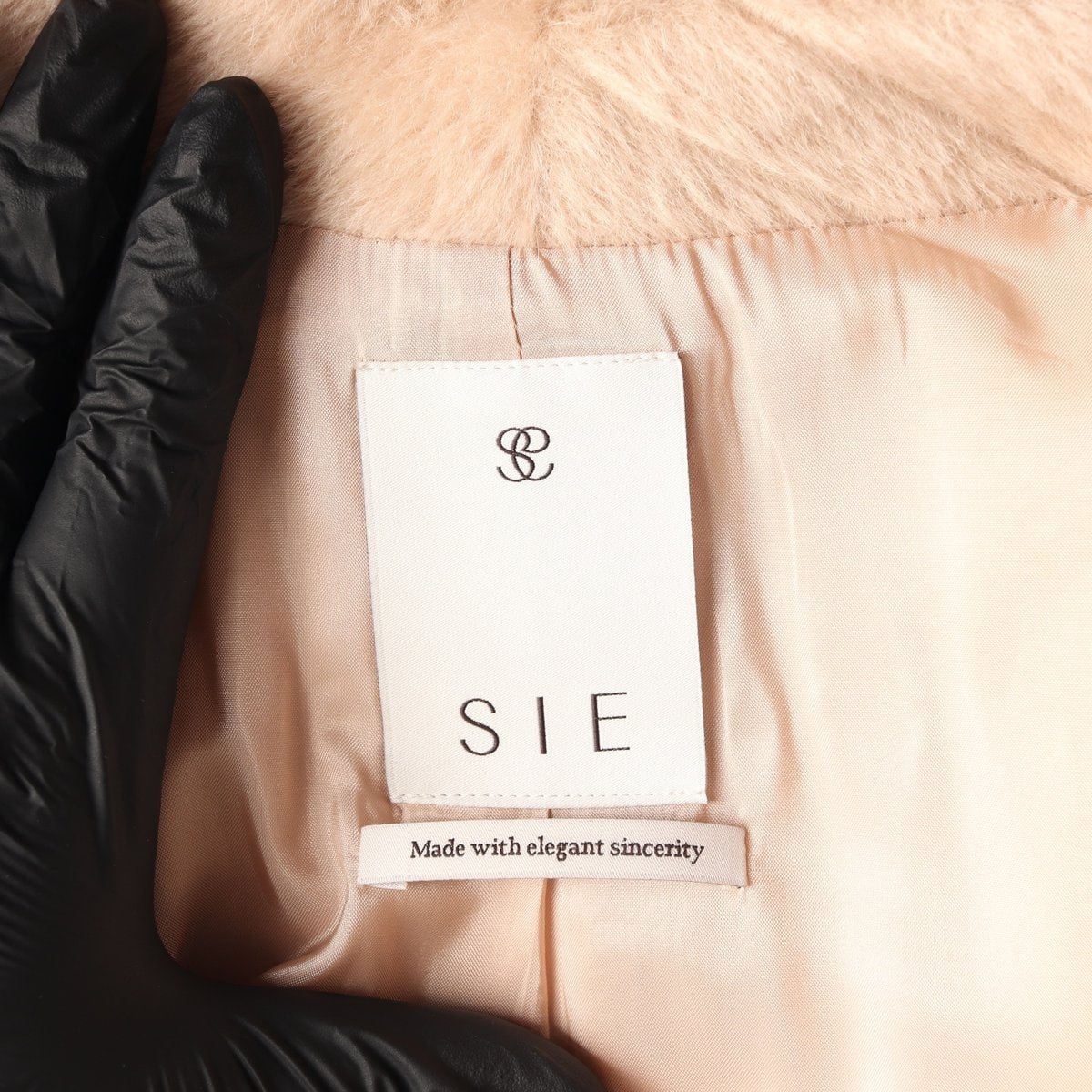 SIE 시에 베인 알파카 울 하프 코트 베이지 F 이미지 5