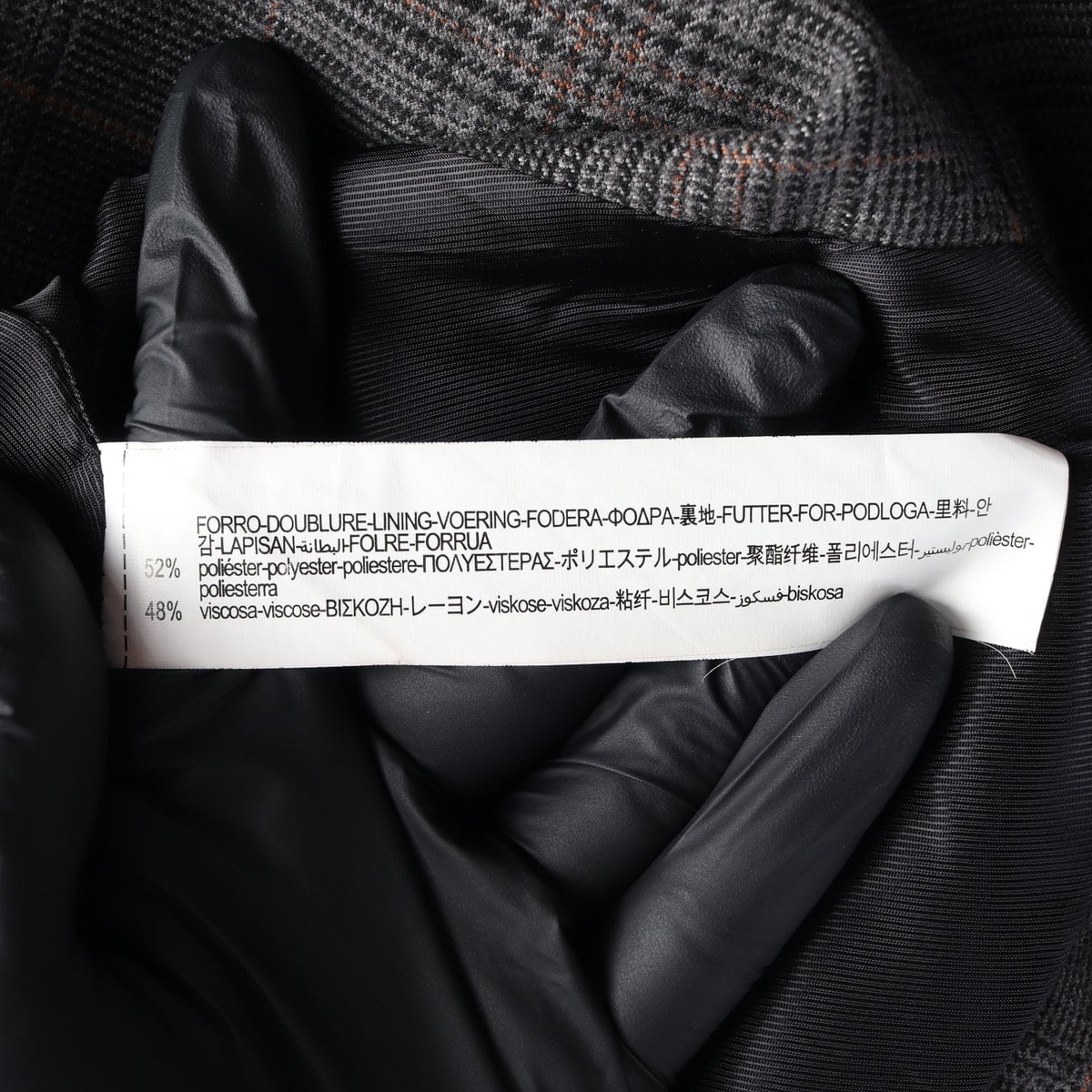 자라 체크 더블버튼 블레이저 재킷 셋업 자켓 차콜 상세 이미지 6