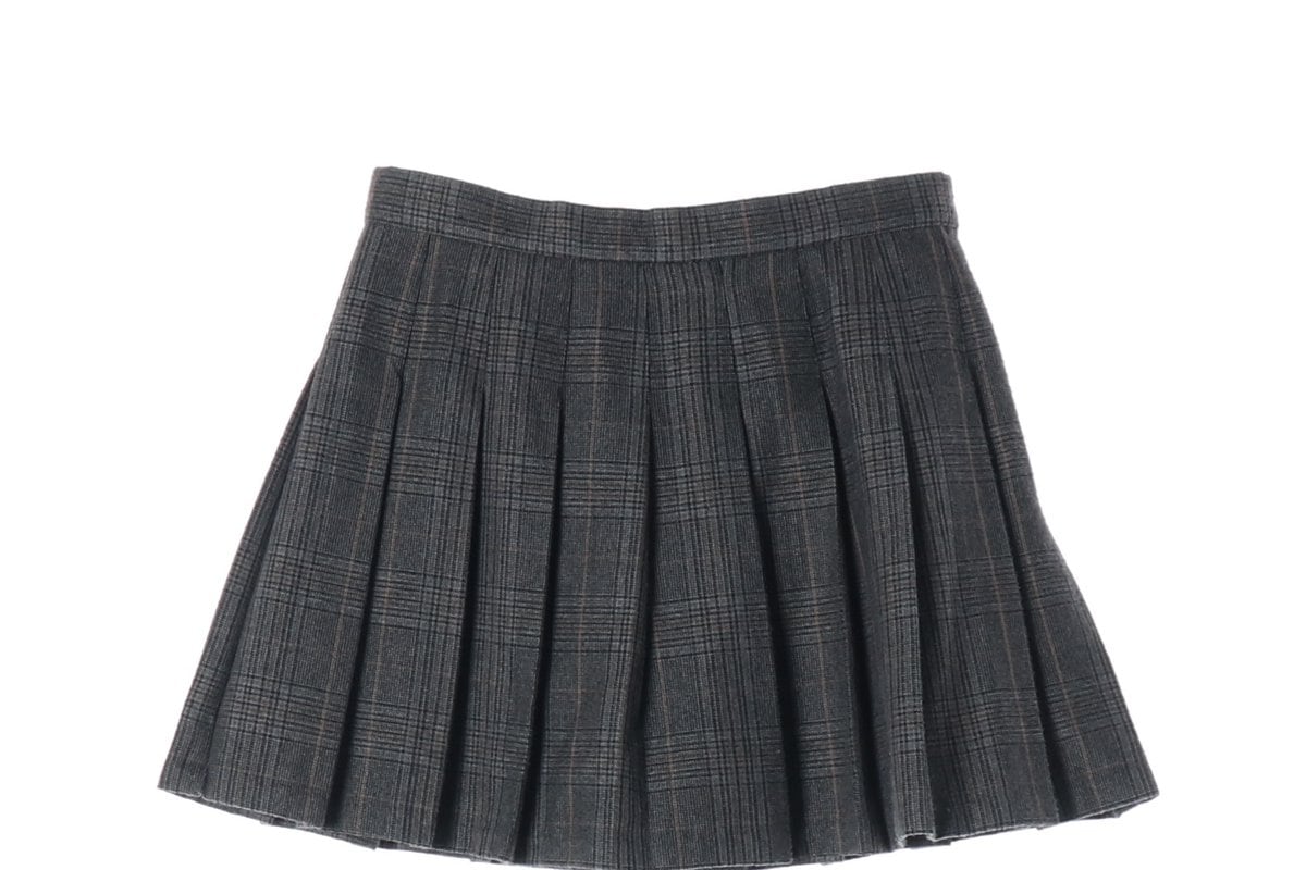 자라 체크 플리츠 미니 스커트 테니스 셋업치마 차콜  M 상세 이미지 3