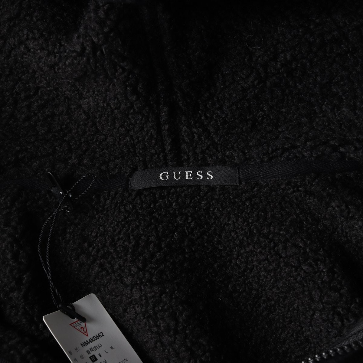 (새상품)게스 22FW 로고 플리스 양털 후드 집업 재킷 점퍼 블랙 이미지 6