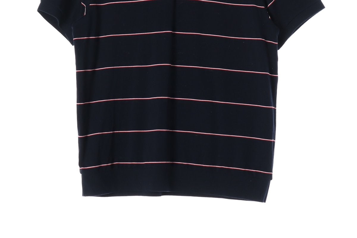라코스테 23SS 스트라이프 반팔 카라티 폴로 티셔츠 블랙 XL 이미지 4