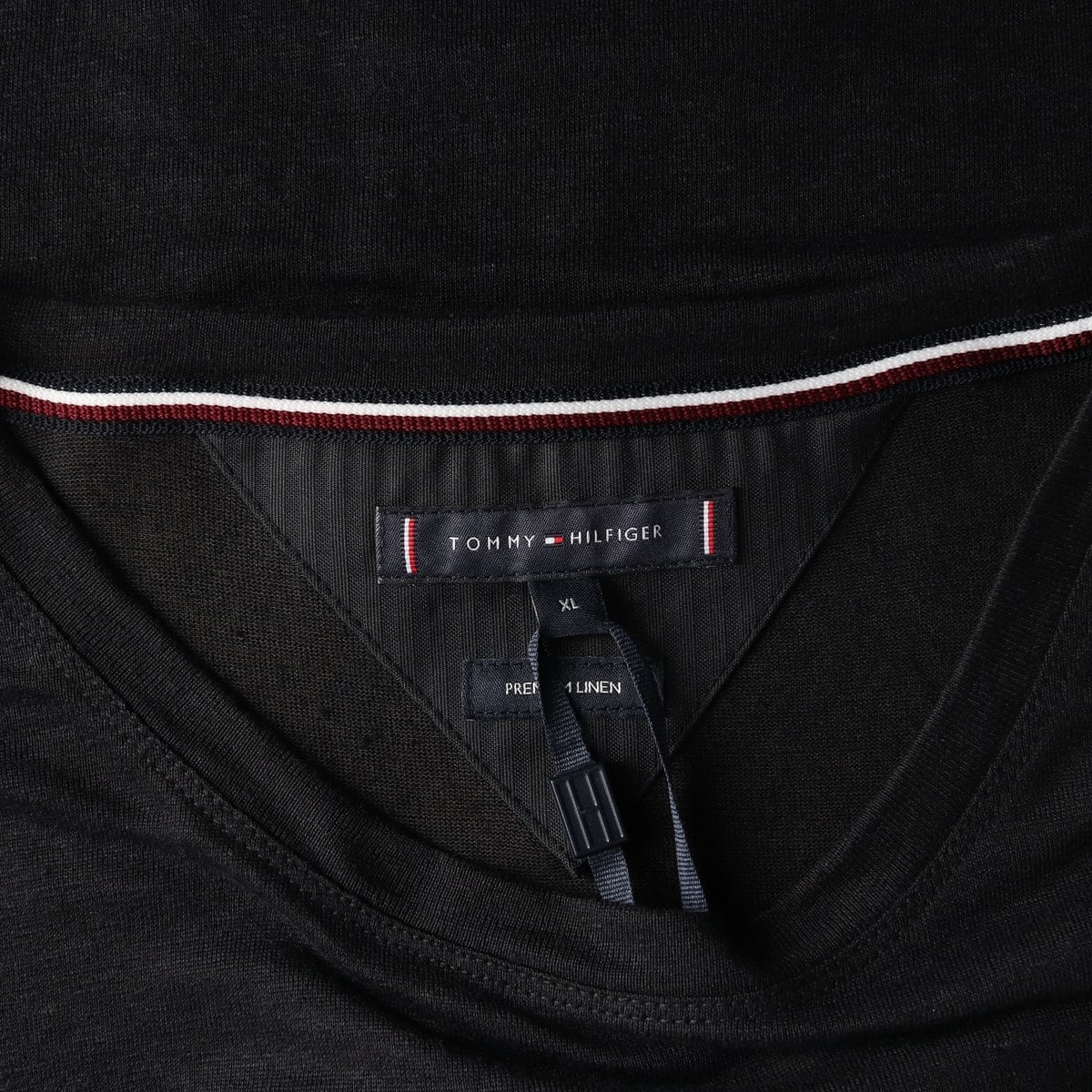 (새상품)타미힐피거 린넨 반팔 티셔츠 블랙 XL 상세 이미지 5