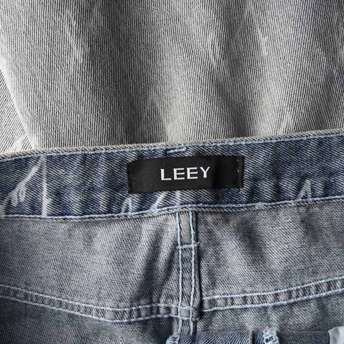 (새상품)LEEY 엘이이와이 로고 패턴 디스트로이드 데님팬츠 청바지 상세 이미지 6