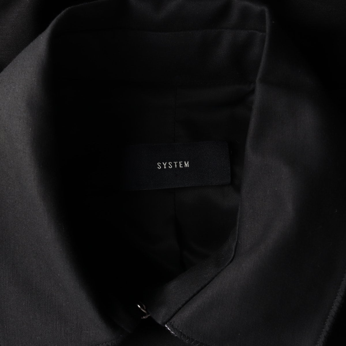 시스템 벨트 코튼 트렌치 코트 블랙 S 상세 이미지 6