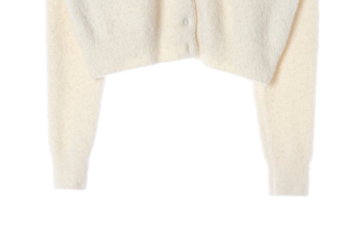 파사드패턴 알파카 에센셜 라운드 니트 가디건 아이보리 S 이미지 5