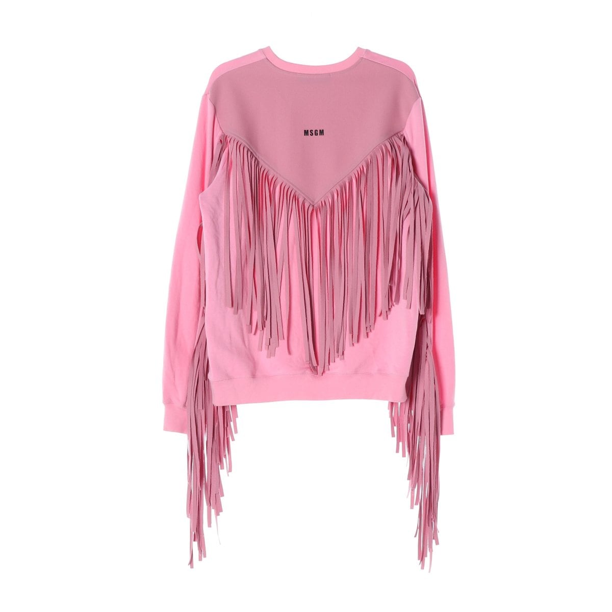 MSGM 엠에스지엠  백 프린지 로고 맨투맨 스웨트셔츠 핑크 S 상세 이미지 2