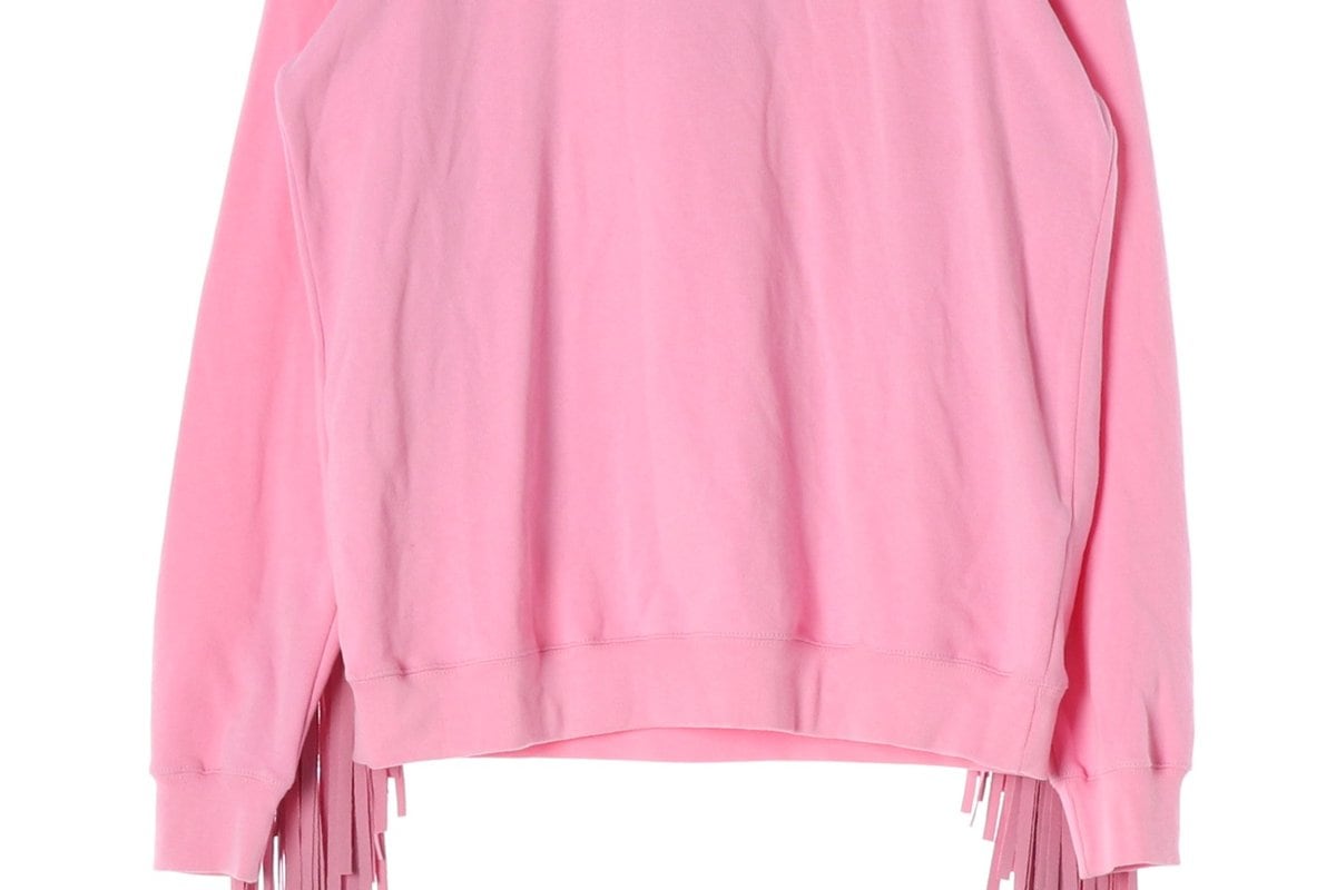 MSGM 엠에스지엠  백 프린지 로고 맨투맨 스웨트셔츠 핑크 S 상세 이미지 4