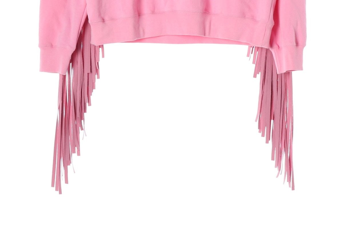 MSGM 엠에스지엠  백 프린지 로고 맨투맨 스웨트셔츠 핑크 S 이미지 5